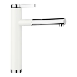 BLANCO LINEE-S kihúzható fejes csaptelep, fehér/króm, SILGRANIT-Look, HD