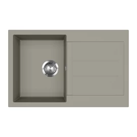 EVIDO Cubo 45S gránit mosogató, 780 x 500 mm, platina