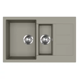 EVIDO Cubo 6S compact gránit mosogató 800x500 platina