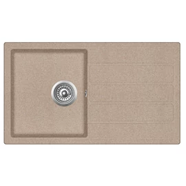 EVIDO Easy 45S gránit mosogató, 760 x 440 mm, avena, doboz nélkül, lefolyógarnitúrával
