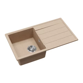 EVIDO Easy 45S gránit mosogató, 760 x 440 mm, avena, doboz nélkül, lefolyógarnitúrával