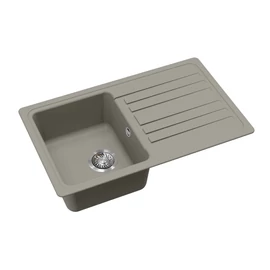 EVIDO Home 45S gránit mosogató, 765 x 460mm, platina