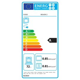 EVIDO LEVEL 60X beépíthető sütő, multifunkciós, 60 cm, inox/fekete üveg
