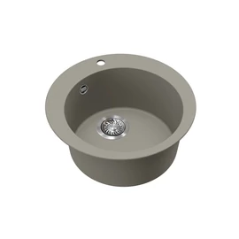 EVIDO Tondo kerek gránit mosogató, 505 mm, platina