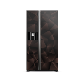 HITACHI Side-by-Side hűtőszekrény, 92x179,5 cm, bronz üveg