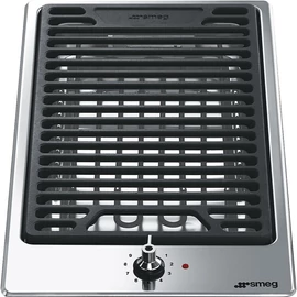SMEG DOMINO GRILL FŐZŐLAP, Classic design, 31 cm, 1 főzőzóna, inox