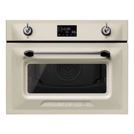 SMEG KOMPAKT KOMBINÁLT MIKROHULLÁMÚ SÜTŐ, Victoria design, Galileo, 45 cm, ES LCD, bézs