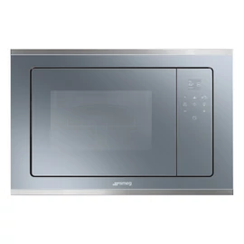 SMEG MIKROHULLÁMÚ SÜTŐ,Selezione,beépíthető,20 liter,5 funkció,TFT kij,full touch,forgótányér,ezüst üveg