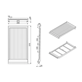 SMEG ÖNTÖTTVAS GRILL LAP, Portofino szabadonálló tűzhelyhez