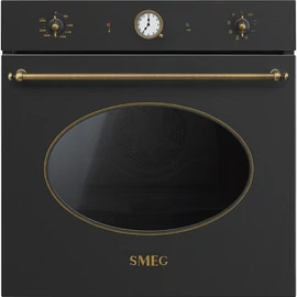 SMEG PIROLITIKUS HŐLÉGKEVERÉSES SÜTŐ, Colonial design, 60 cm, analóg, antracit