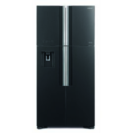 HITACHI felülfagyasztós hűtőszekrény, 85,5x183,5 cm, szürke üveg