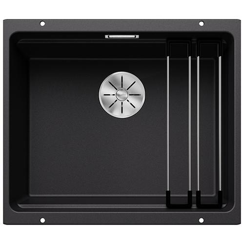BLANCO ETAGON 500-U Silgranit mosogatótálca, fekete, tartozékokkal, excenter nélkül