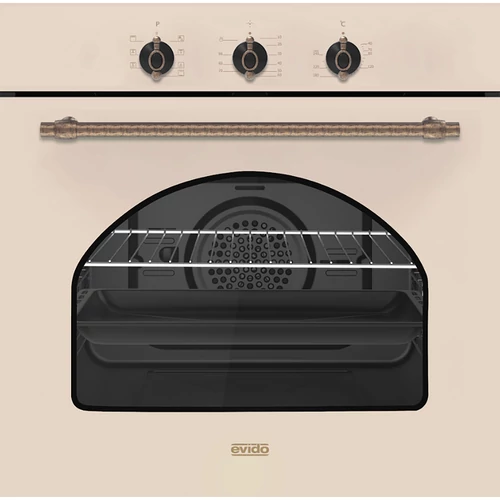 EVIDO RUSTIC-O 60C beépíthető sütő, légkeveréses, 60 cm, bézs/bronz-BOR63C.2