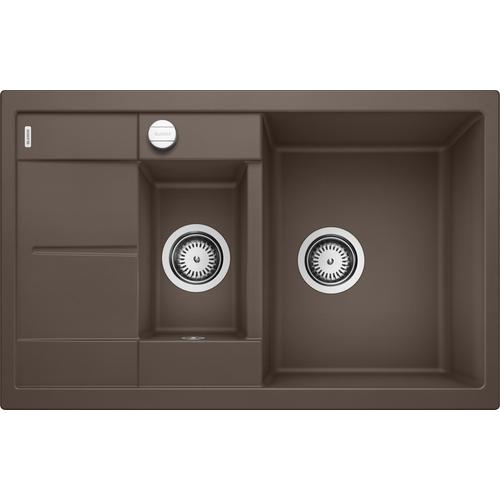 BLANCO METRA 6 S Compact Silgranit mosogatótálca, kávé, excenterrel
