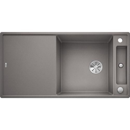 BLANCO AXIA III XL 6 S Silgranit mosogatótálca, alumetál, fa vágódeszkával, excenterrel