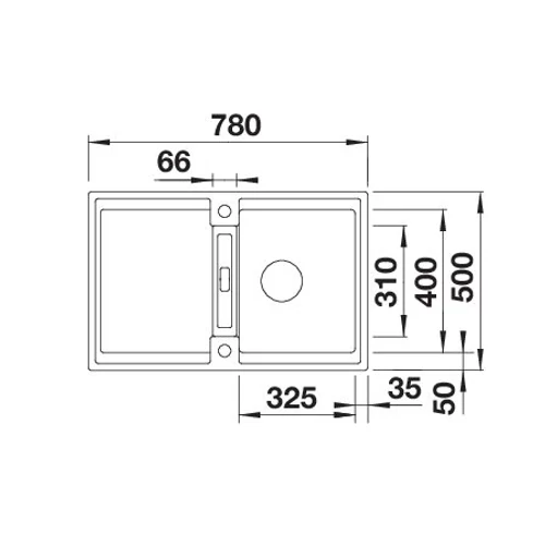 BLANCO ADIRA 45S fehér tart., exc.