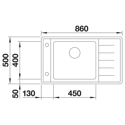 BLANCO ANDANO XL 6 S-IF Compact selyemfényű rozsdamentes acél mosogató, balos, lefolyó-távműködtetővel