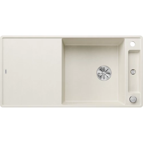BLANCO AXIA III XL 6S-F törtfehér üveg tart., SZINTBE ÉPÍTÉS