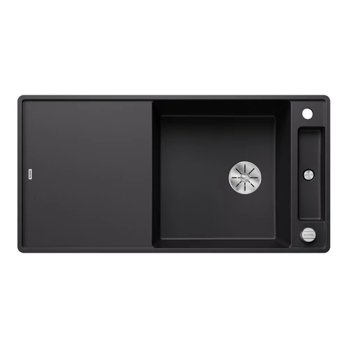 BLANCO AXIA III XL 6 S-F SILGRANIT mosogató, fekete, üveg vágólappal, lefolyó-távműködtetővel