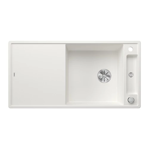 BLANCO AXIA III XL 6 S SILGRANIT mosogató, fehér, üveg vágólappal, lefolyó-távműködtetővel