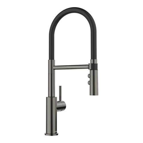 BLANCO CATRIS-S Flexo kihúzható fejes csaptelep, satin dark steel, HD