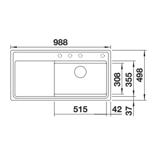 BLANCO ETAGON XL 6S-F kávé tart., exc. SZINTBE ÉPÍTÉS