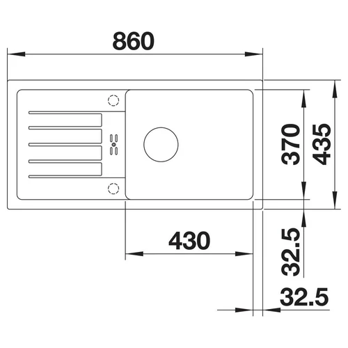 BLANCO FAVUM XL 6 S SILGRANIT mosogató, fekete