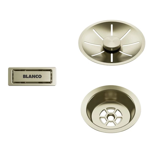 BLANCO InFino szett egy medencés mosogatóhoz, satin gold, lefolyógarnitúrát nem tartalmaz