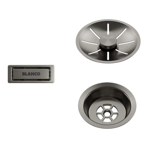 BLANCO InFino szett egy medencés mosogatóhoz, satin platinum, lefolyógarnitúrát nem tartalmaz