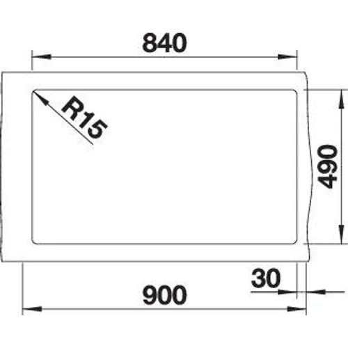 BLANCO NAYA XL 9 fekete tart.nélkül
