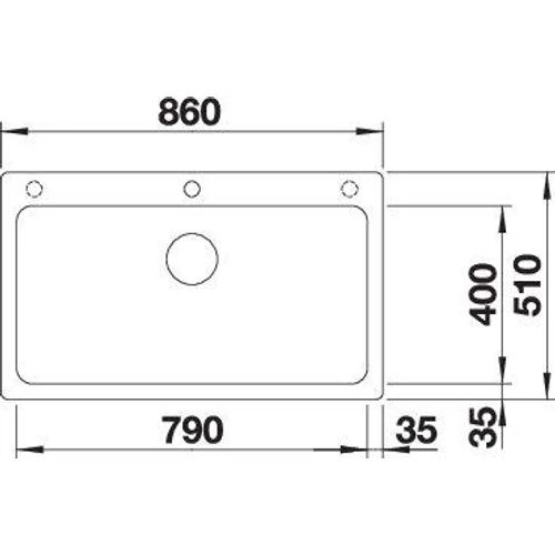 BLANCO NAYA XL 9 törtfehér tart.n.