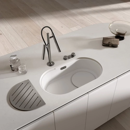 BLANCO OOVALON 700-U VELGRANIT mosogató, cloud white, lefolyó nélkül