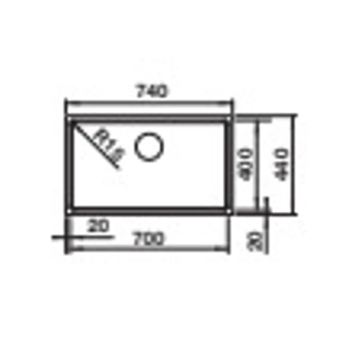 BLANCO QUATO 700-U rozsdamentes mosogató