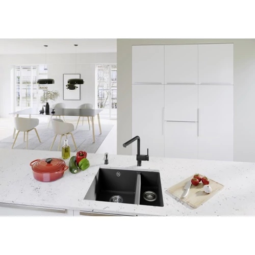 BLANCO ROTAN 340/160-U SILGRANIT mosogató, balos, fekete