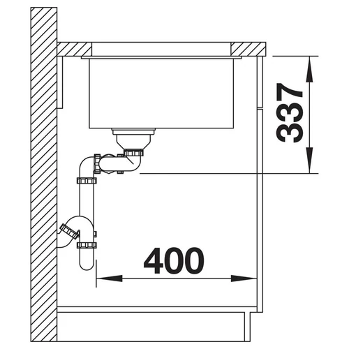 BLANCO SUBLINE 480/320-U SILGRANIT mosogató, balos, vulkánszürke