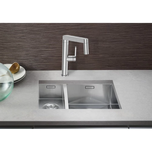 BLANCO ZEROX 340/180-U selyemfényű rozsdamentes acél mosogató, balos