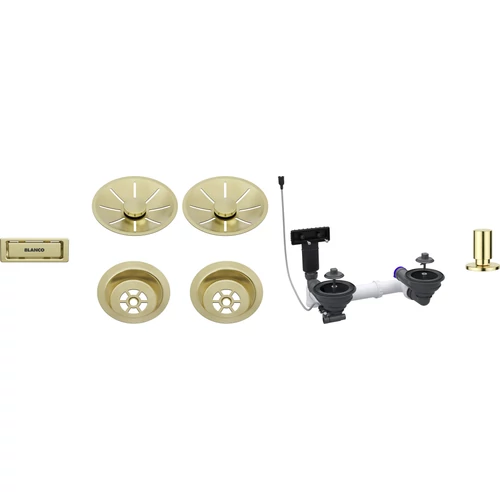 BLANCO lefolyó szett 2x3,5 InFino satin gold exc.