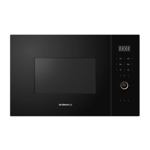 De Dietrich beépíthető mikrohullámú sütő, 25 l, 8 automatikus sütőfunkció, grill, fekete üveg front