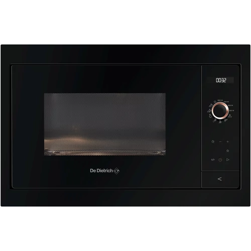 De Dietrich beépíthető mikrohullámú sütő, 26 l, 2 automatikus sütőfunkció, LCD kijelző, fekete