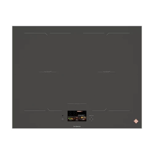 De Dietrich indukciós főzőlap, 65 cm, 2 horiZone, TFT, elszívó párosítás, hőmérő szonda, mozgásvezérlés, szürke