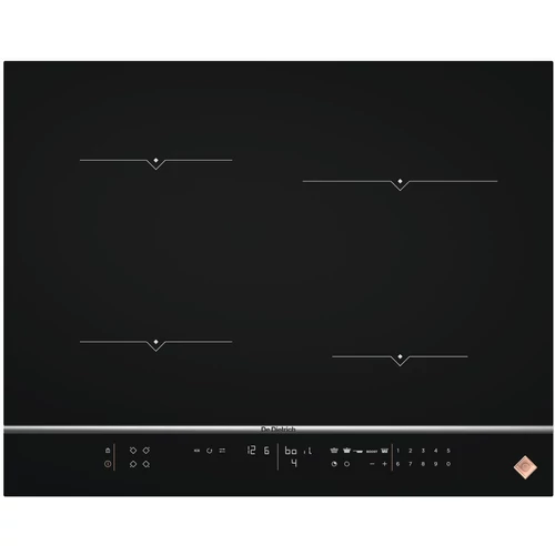De Dietrich indukciós főzőlap, 65 cm, 4 Booster zóna, fekete/inox díszítő csík