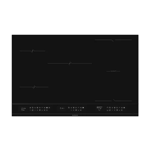 De Dietrich indukciós főzőlap, 80 cm, 5 zóna (1 horiZone), LCD, elszívó párosítás, infinite black