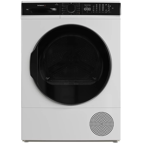De Dietrich szabadonálló szárítógép, 60 cm, fehér, fekete ajtó és vezérlőpanel, elöltöltős, 9 kg, A+++ energiao.