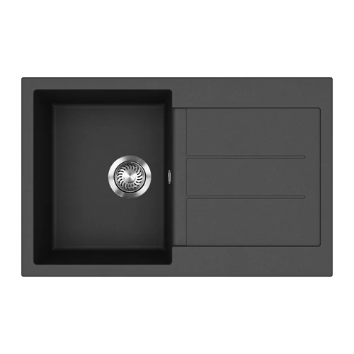 EVIDO Cubo 45S gránit mosogató, 780 x 500 mm,  antracit