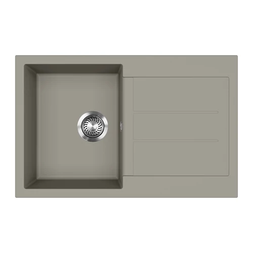 EVIDO Cubo 45S gránit mosogató, 780 x 500 mm, platina
