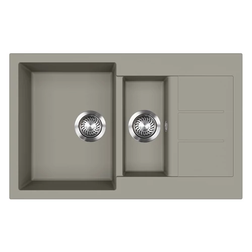 EVIDO Cubo 6S compact gránit mosogató 800x500 platina