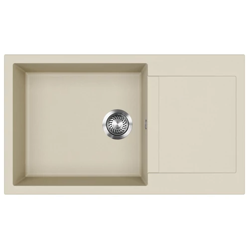 EVIDO Cubo XL 6S compact gránit mosogató, 860 x 500 mm, bézs