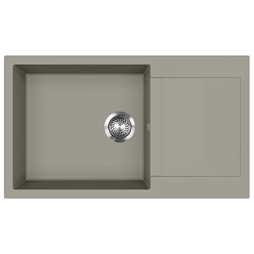 EVIDO Cubo XL 6S compact gránit mosogató, 860 x 500 mm, platina