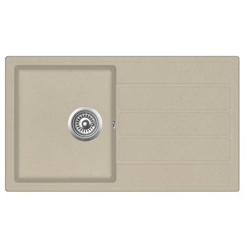EVIDO EASY 45S gránit mosogató 760x440 bézs, doboz nélkül, lefolyógarnitúrával