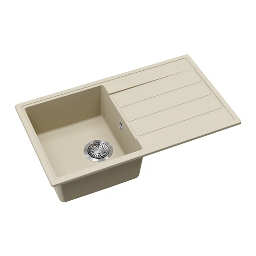 EVIDO EASY 45S gránit mosogató 760x440 bézs, doboz nélkül, lefolyógarnitúrával